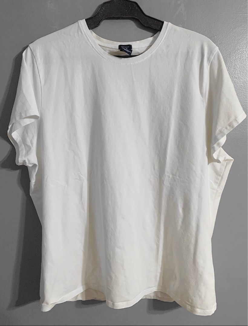 Authentic GAP plain white t shirt gap stretch unisex top, Men's Fashion