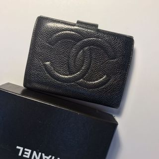 Authentic vintage black caviar Chanel wallet