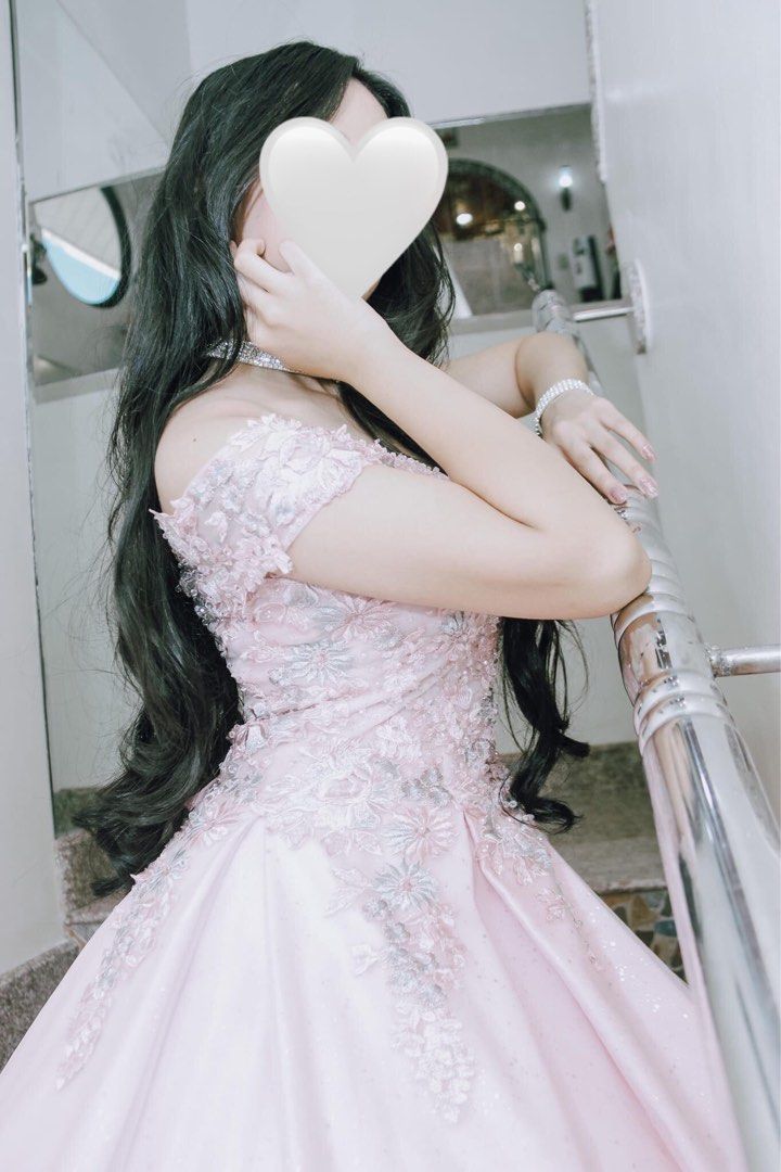 Pastel pink gown for debut on sale
