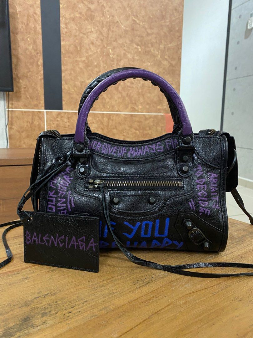 balenciaga city mini graffiti