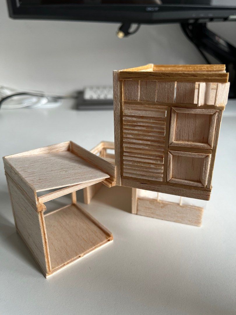 Balsa wood architecture model (150 scale), Hobbies & Toys, Stationery