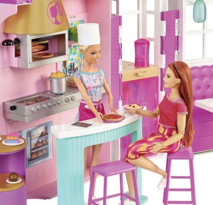 Barbie Doll House Restaurant Toy Set, Hobbies & Toys, Toys & Games on  Carousell