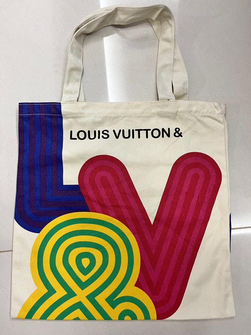 Khaki Color LV Louis Vuitton City Guide Event Exhibition Exclusive Tote Bag  Canvas (FREE POSTAGE)