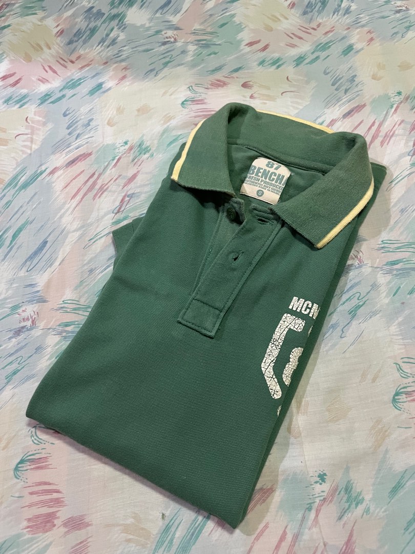 BENCH GREEN POLO SHIRT (S), Men's Fashion, Tops & Sets, Tshirts & Polo
