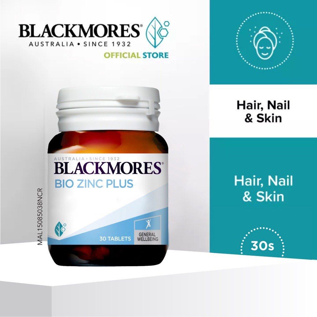 Blackmores Bio Zinc Plus 30s For Hair, Nail & Skin (Min 6 Months