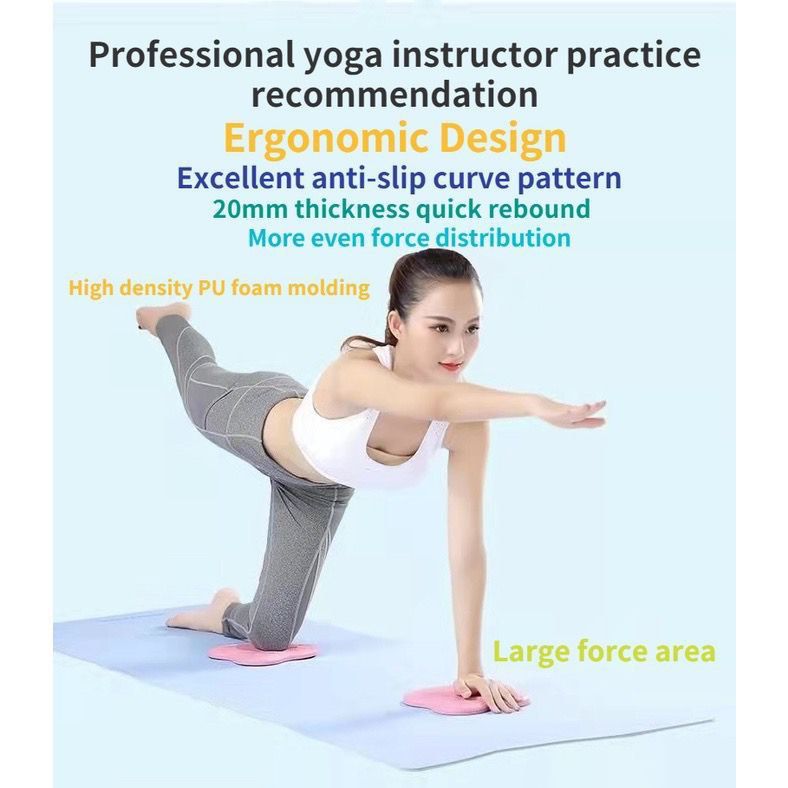 Buy 1 Get 1 Free, Orange Yoga Knee Pad Support, Pilates Exercise Cushion