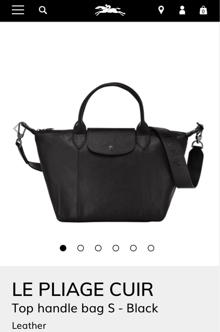 Brandnew LongChamp Le Pliage Cuir Leather (Category: Luxury Bags & Wallets) located in Quezon City. Submitted by jianicestuff (Listing ID 1200428148, Image 2). Description: Le Pliage Cuir Leather Black color Small size Complete with receipts and dustbag. RFS: Kept unused.