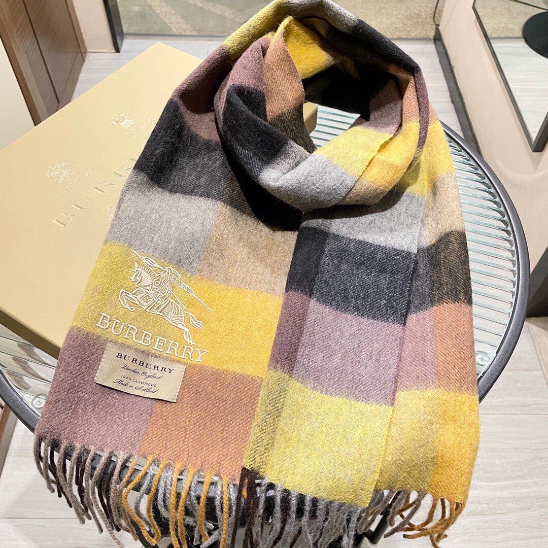 Burberry 100 cashmere scarf women's top