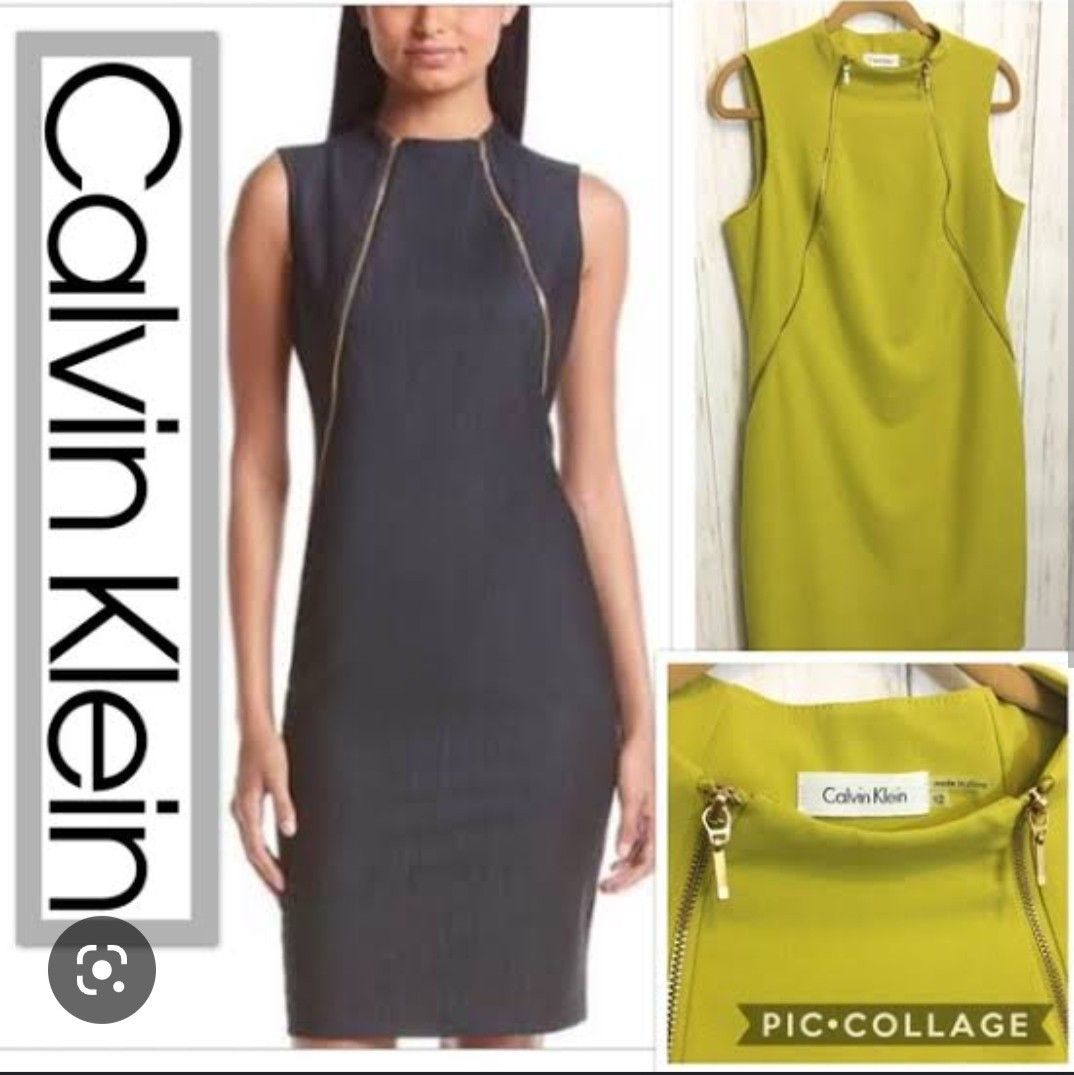 Descubrir 81+ imagen calvin klein front zipper dress Thptnganamst.edu.vn