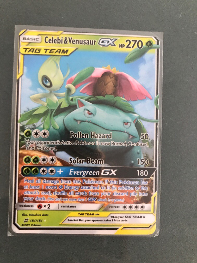 Celebi and Venusaur Tag Team Pokemon Card, Hobbies & Toys, Toys & Games