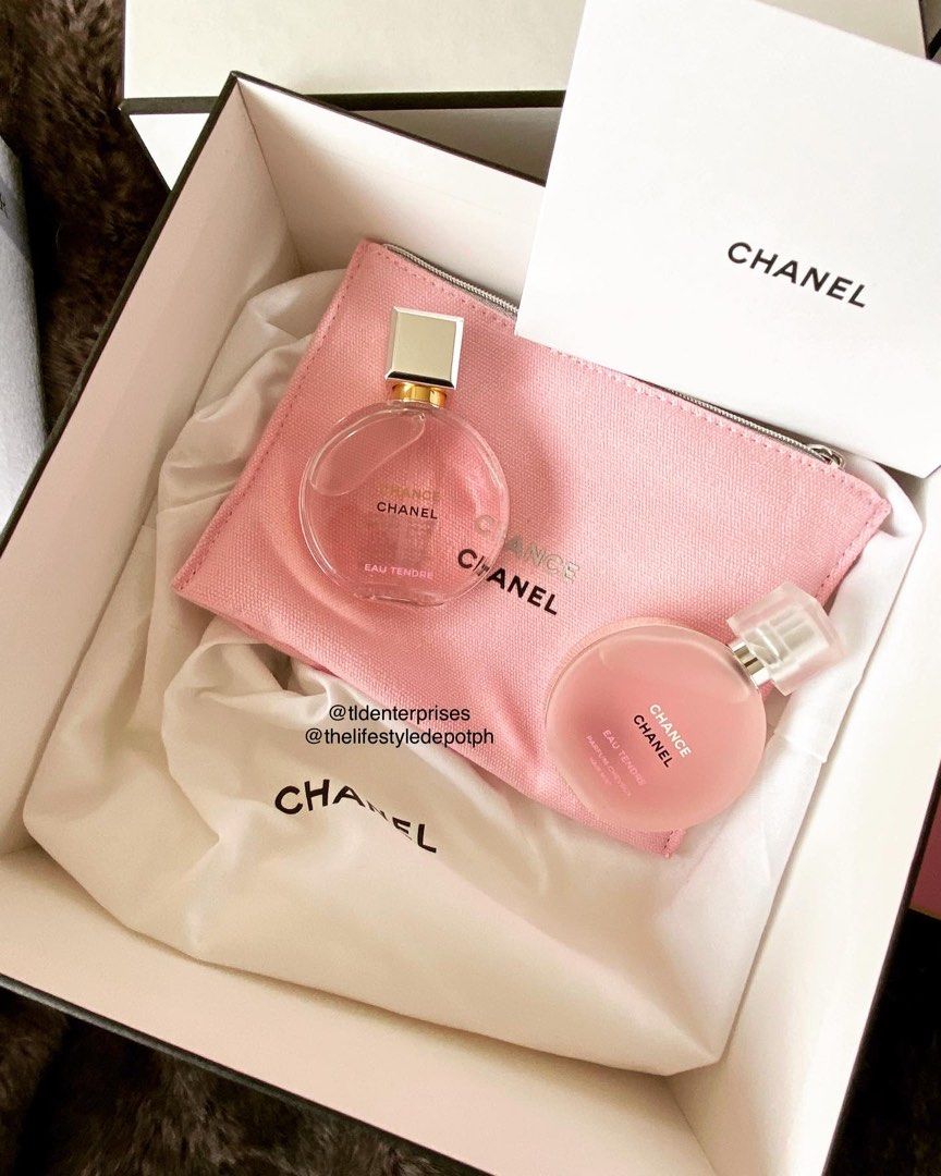 Chanel Chance Eau Tendre Eau De Toilette EDT 3.4oz + Twist & Spray 2pc  Gift Set
