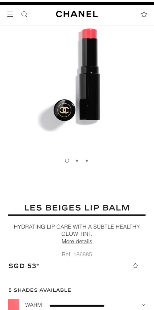 CHANEL Les Beiges Healthy Glow Lip Balm swatch