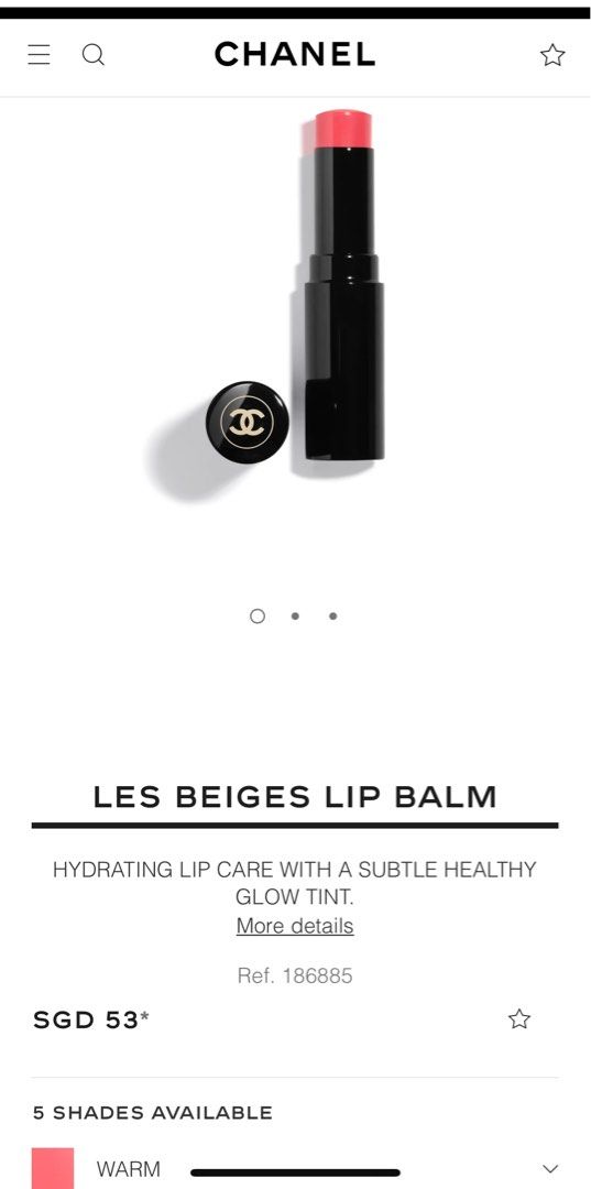 Chanel Les Beiges Healthy Glow Lip Balm - Warm - Free Shipping