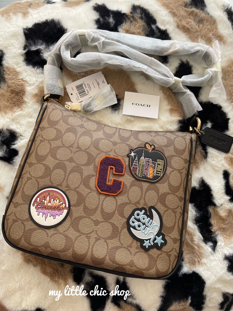 Coach Women's Ellie File Bag In Signature Canvas With Stripe - Main Image