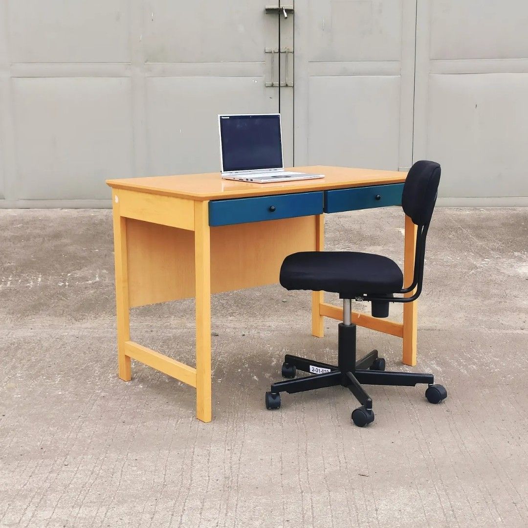 Computer table / Office table Solid wood L-100cm x W-60cm x H -73cm ...