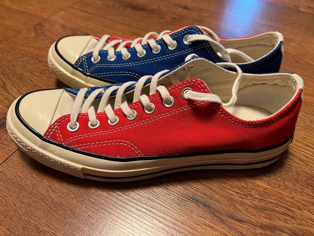 Blue red converse discount