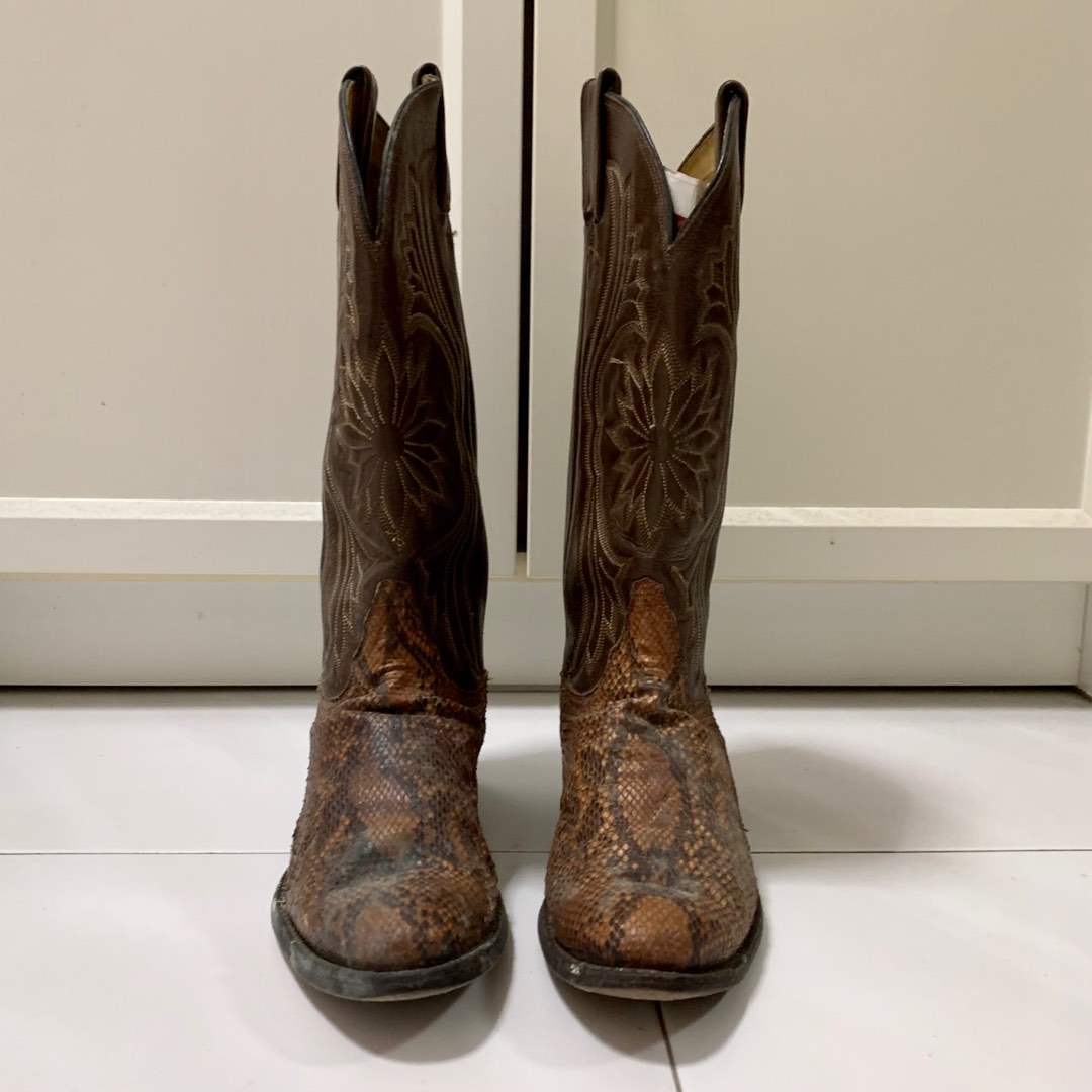 Cowboy Boots, thrifted, Women's Fashion, Footwear, Boots on Carousell