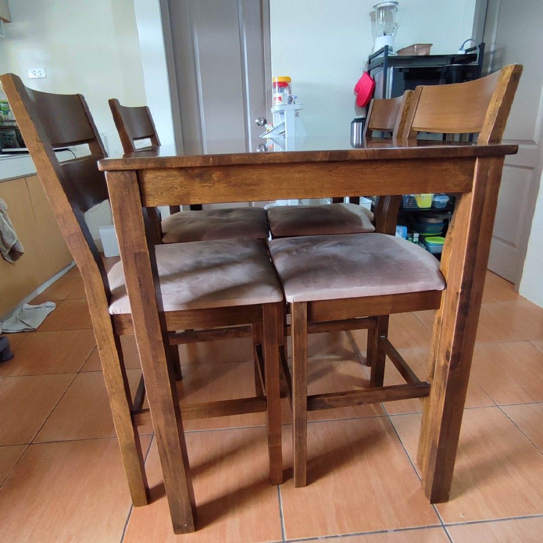 Dining Table Set Malaysian Wood 4 seater, Furniture & Home Living