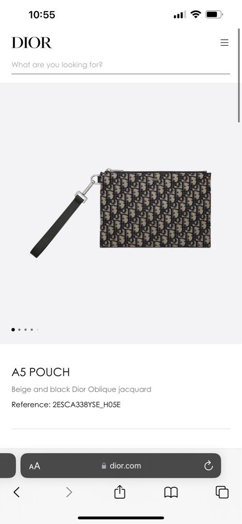 Dior A5 Pouch Bag (Category: Luxury Bags & Wallets) located in Manila. Submitted by nix1203 (Listing ID 1200418463, Image 3). Description: For sale Dior A5 Pouch Bag Used 9/10 cond With paper bag €650 srp.