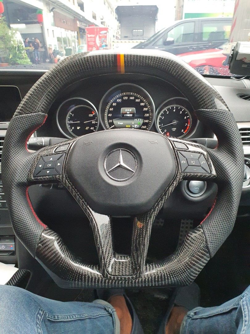 E200 W212 FL Carbon Fibre Steering Wheel (without airbag), Car