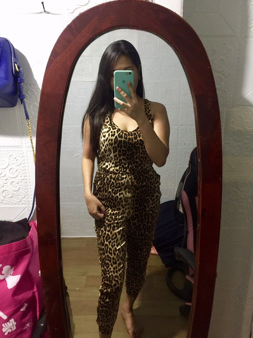 Cheetah print shop romper forever 21
