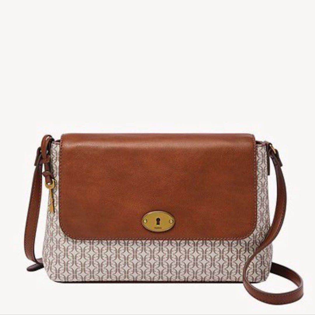 Fossil taupe sales handbag