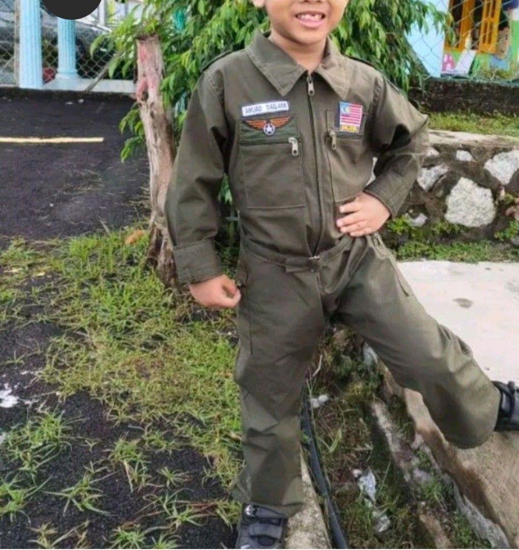 FREE POST to West Malaysia only Ready Stock Kids Air Force Army