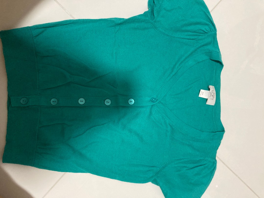 Loft green cardigan store