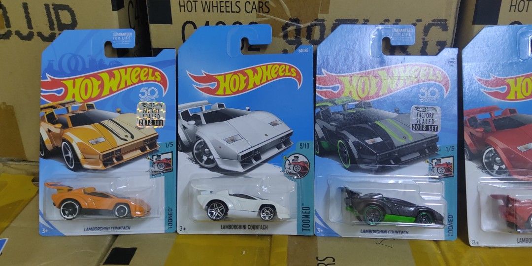 Hot wheels Lamborghini Countach Tooned Hotwheels Hobbies Toys Toys Games on Carousell