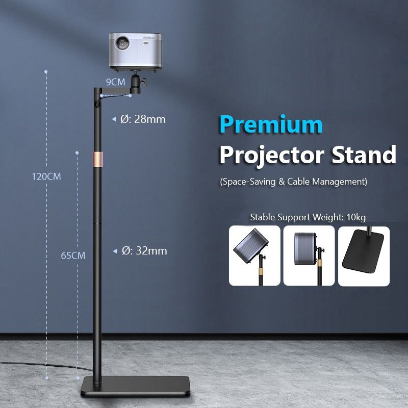 [iDS] Premium Projector Floor stand Space Saving Projector Floor Stand Cable Management Hide
