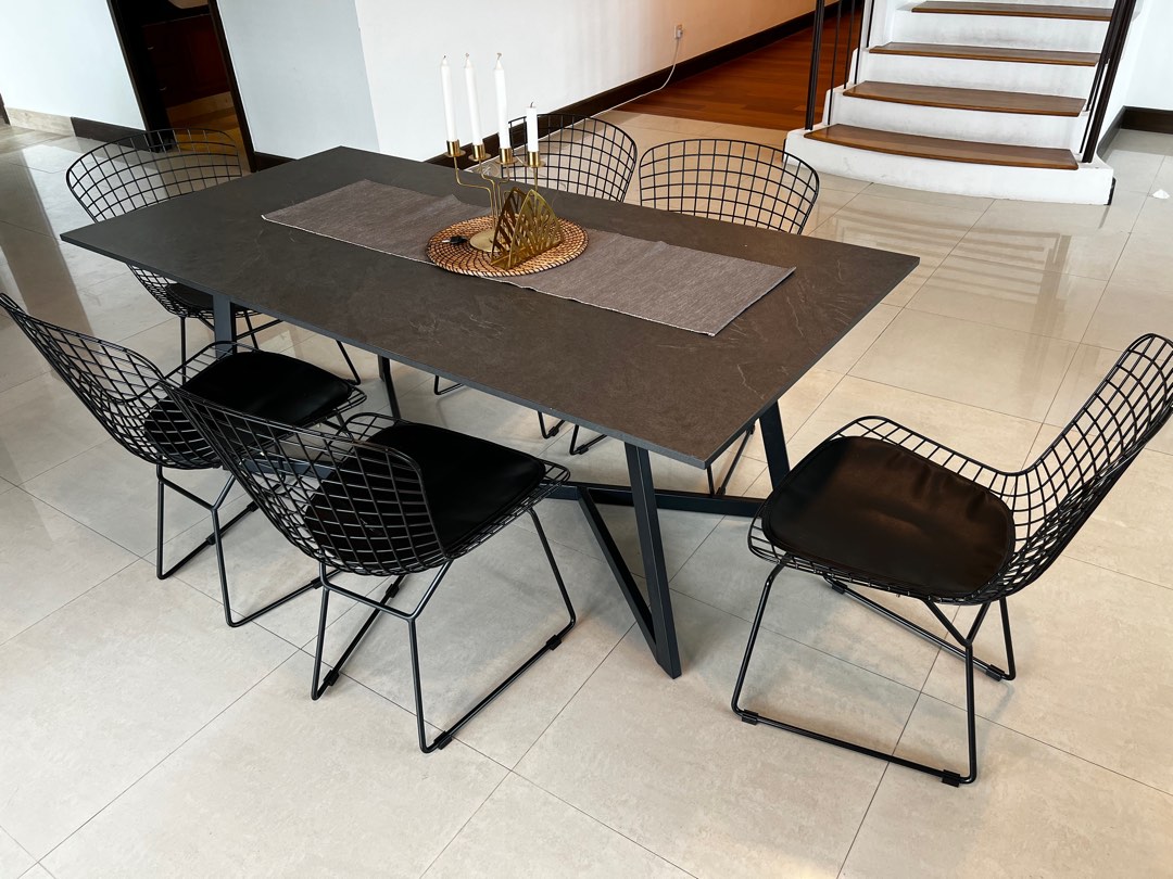 IKEA Dining Table and 6 Chairs Set, Furniture & Home Living, Furniture