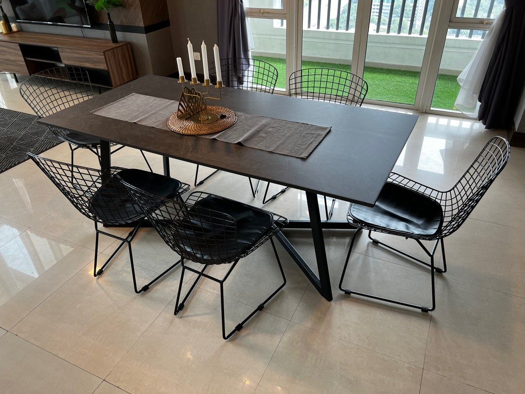 IKEA Dining Table and 6 Chairs Set, Furniture & Home Living, Furniture