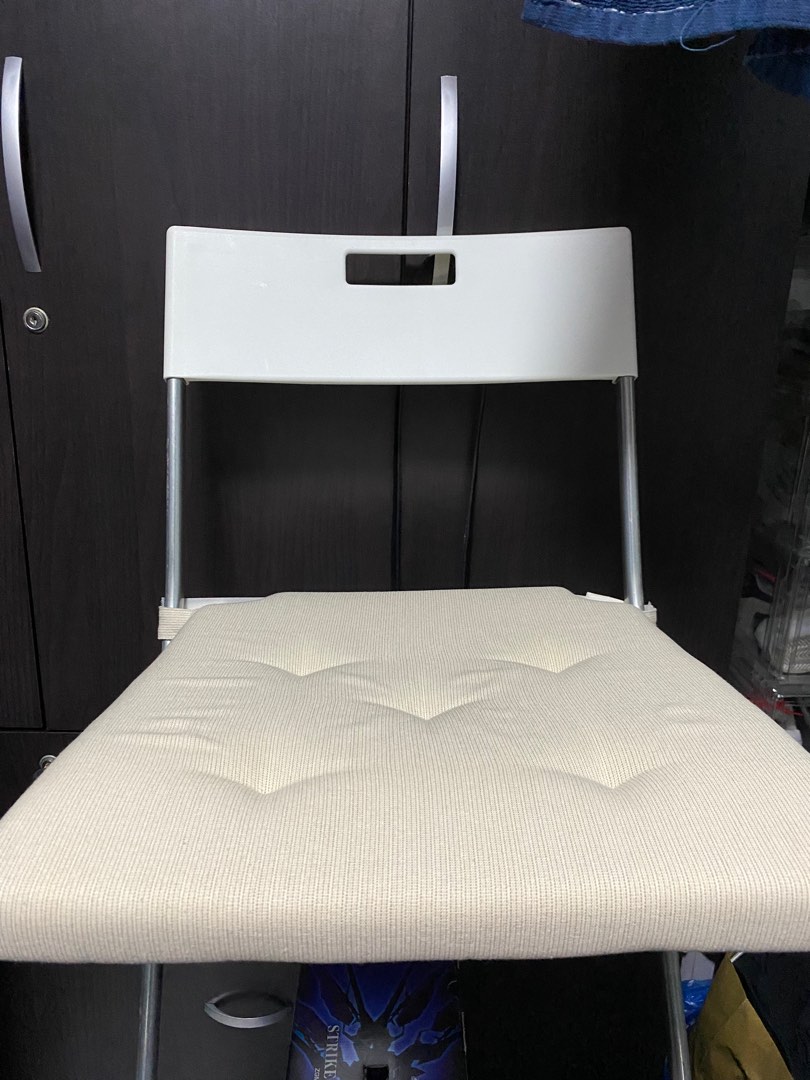 IKEA Gunde Folding Chair White, Furniture & Home Living, Furniture