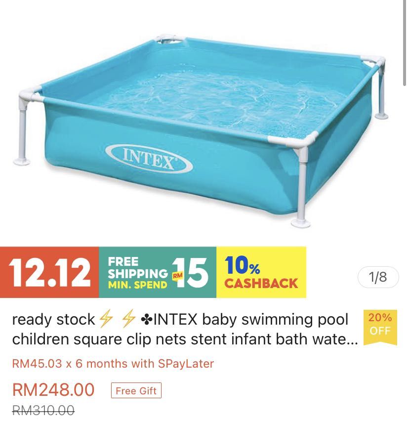Intex Toddler swimming pool, Babies & Kids, Infant Playtime on Carousell