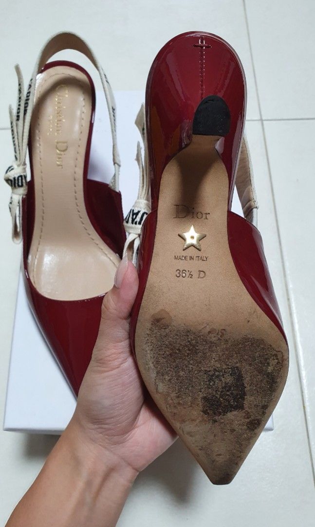 Red slingback kitten heels online