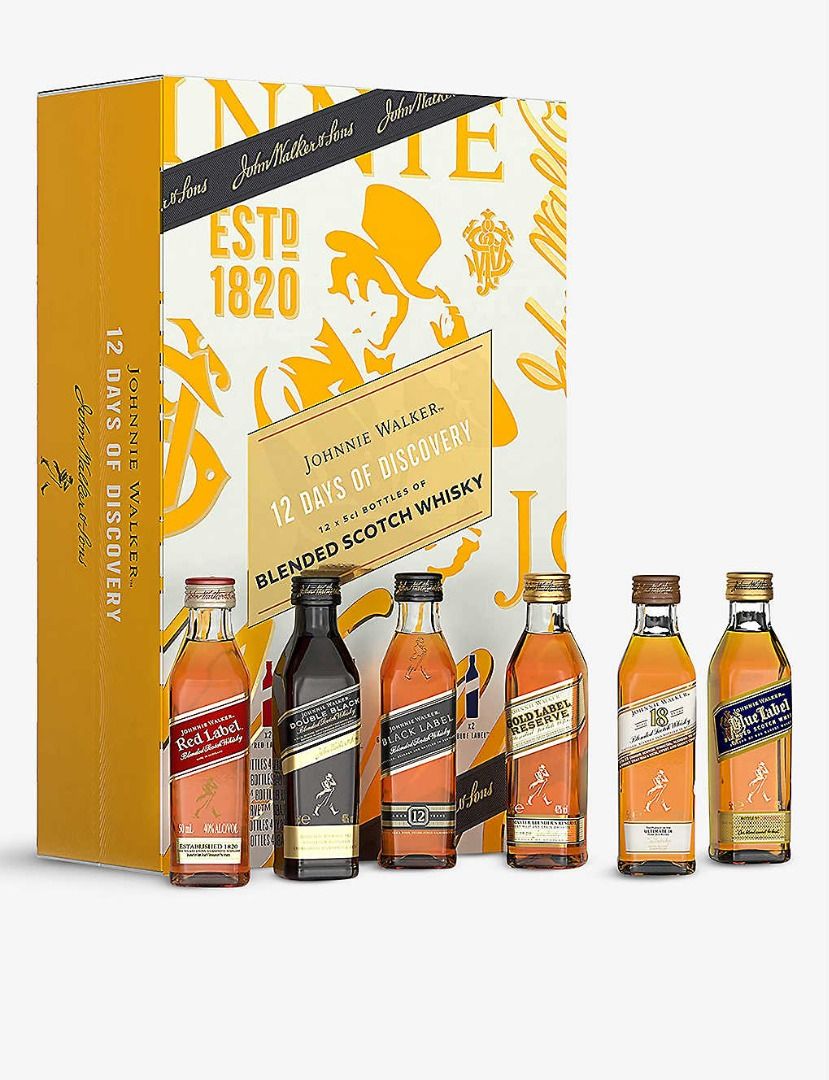 JOHNNIE WALKER ADVENT CALENDAR (12 DAYS OF DISCOVERY) 50MLX12, 嘢食 & 嘢飲