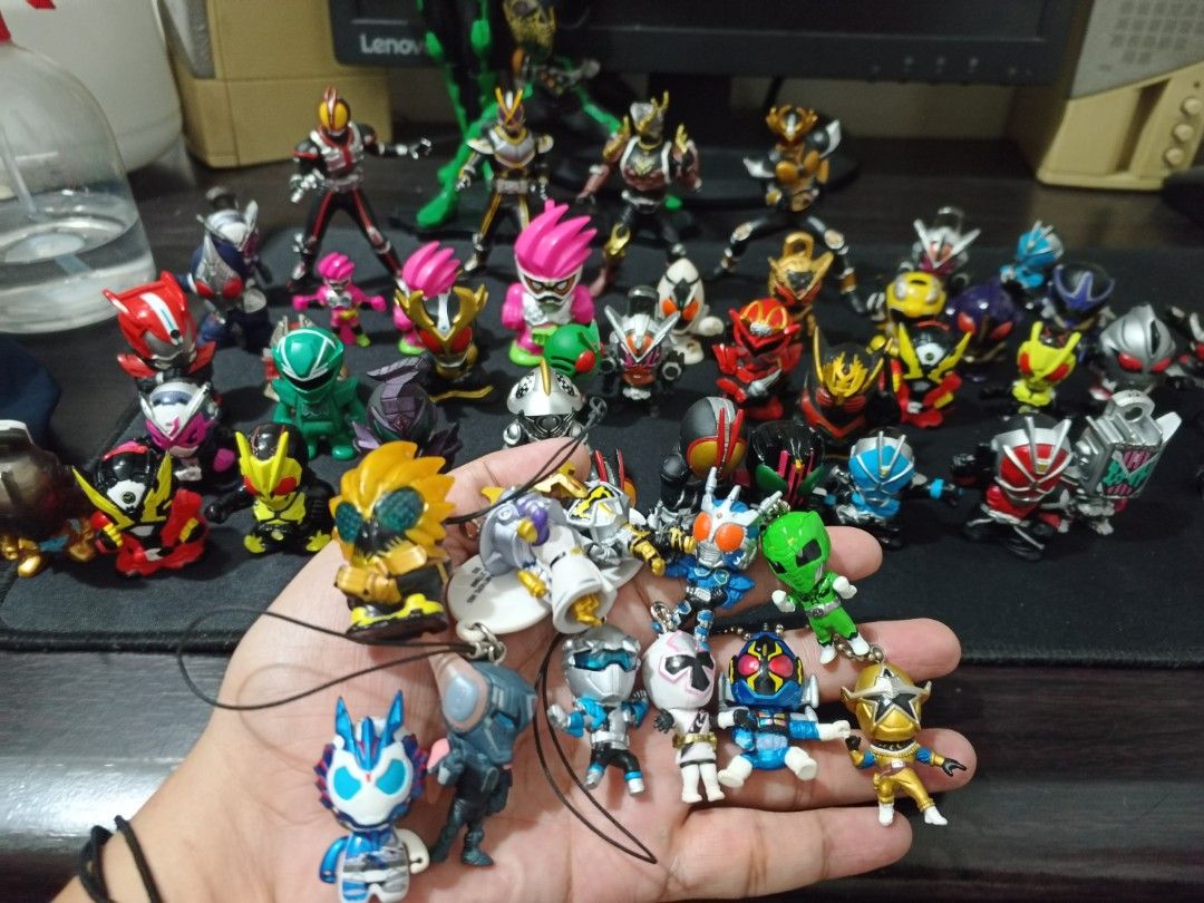 KAMEN RIDERS (Category: Figurines & Statues) located in Angono. Submitted by killmoore1017 (Listing ID 1200414043, Image 2). Description: KAMEN RIDER TAKE ALL 2,500 Mini Kamen 11 keychain 39 bandai finger puppet kamens Total of 50 2 Kamen rider OOO statue 4 PCs kamen mini statue Loose First payment first take all only GCASH MOP LALAMOVE/GRAB MOD.