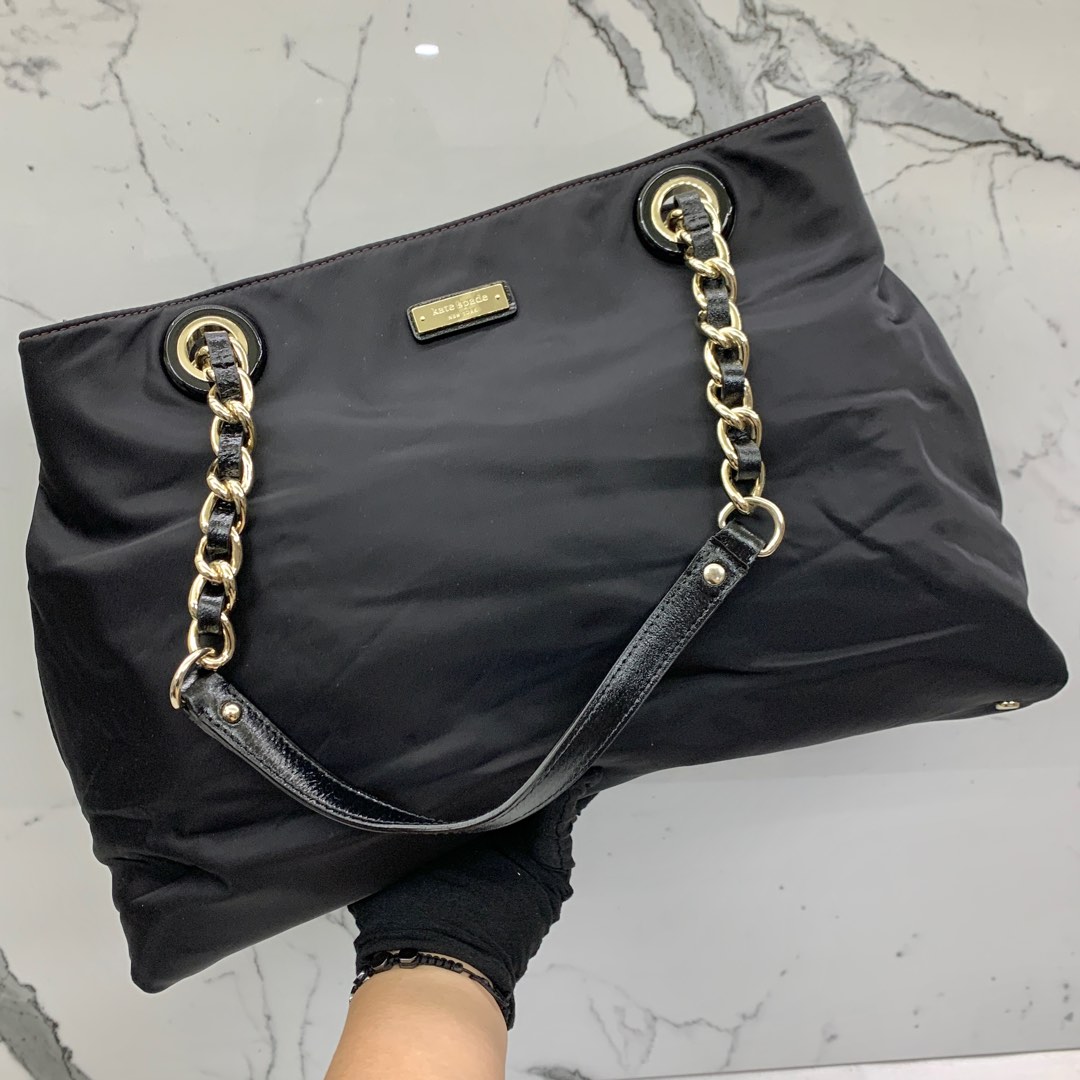 Kate spade black purse with chain outlet