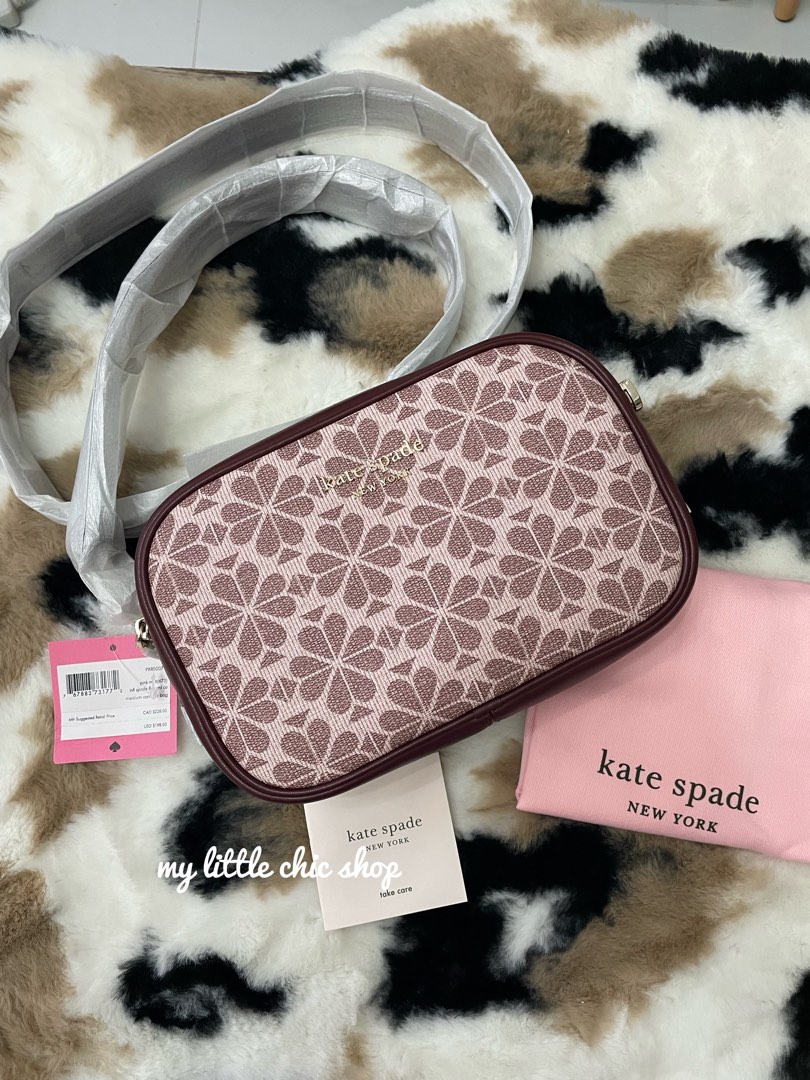 kate spade flower coated canvas medium camera bag, Women's Fashion