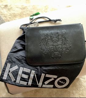 Kenzo Tiger leather clutch bag