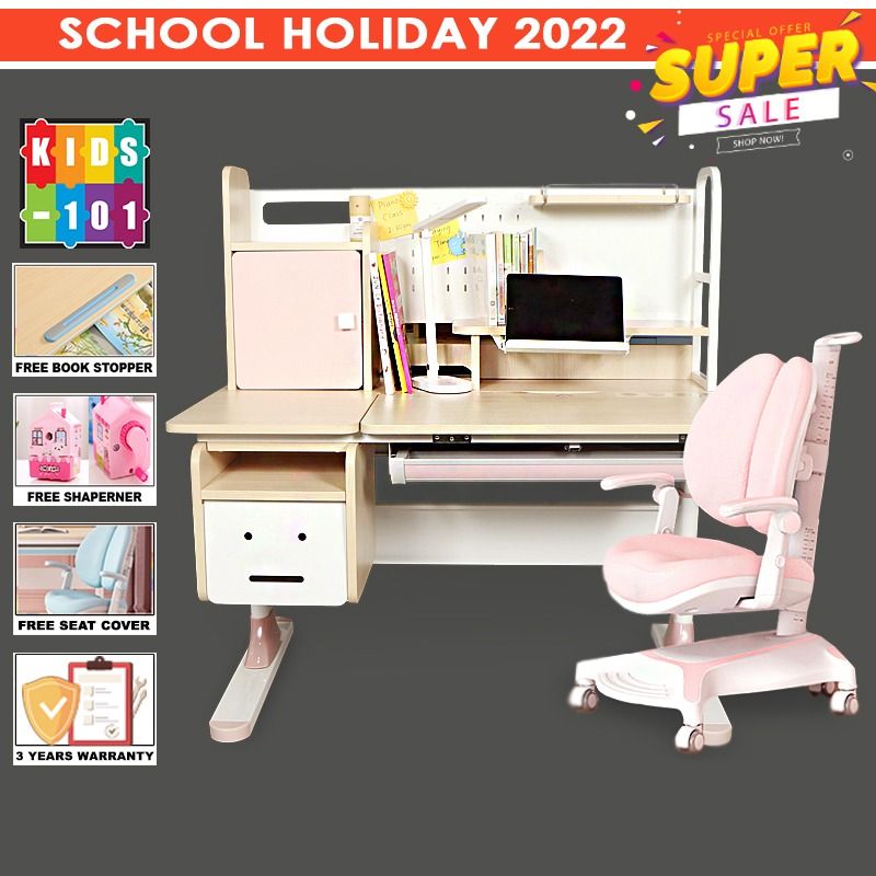 Kids101 Ergonomic Study table & chair Set / Height Adjustable