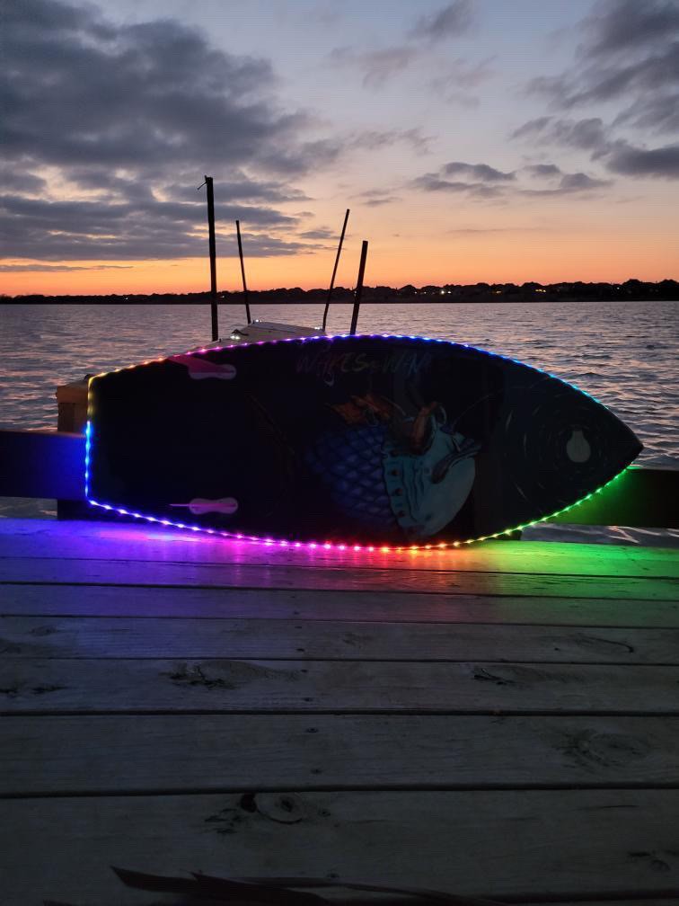 LED wakesurf board