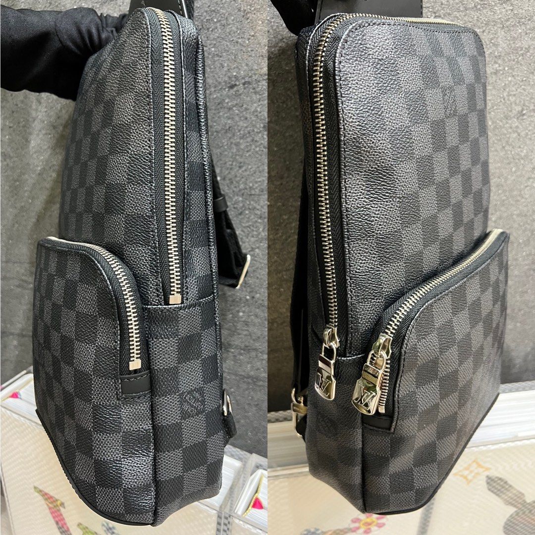 LOUIS VUITTON Avenue Sling Damier Graphite Backpack Grey