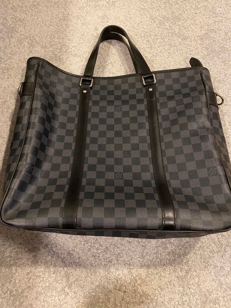 Authentic Louis Vuitton Tadao Damier Graffiti Tote Bag Leather