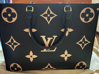 LV On The Go PM Bicolour Monogram Empreinte Black, Luxury, Bags & Wallets  on Carousell