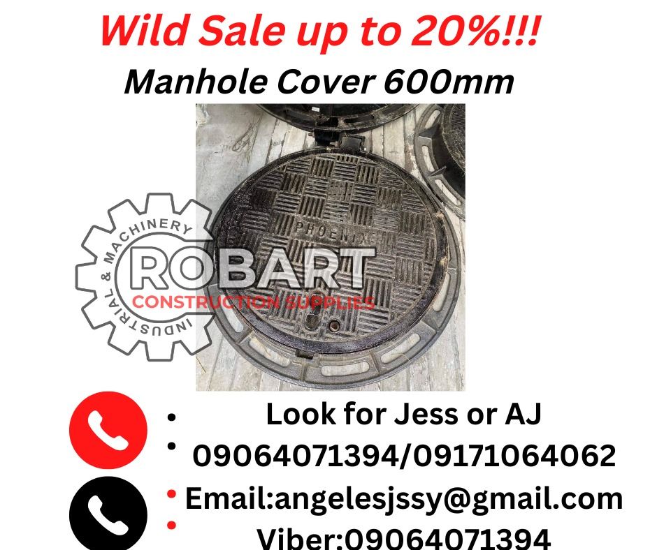 Manhole Cover 600mm, Commercial & Industrial, Construction Tools ...
