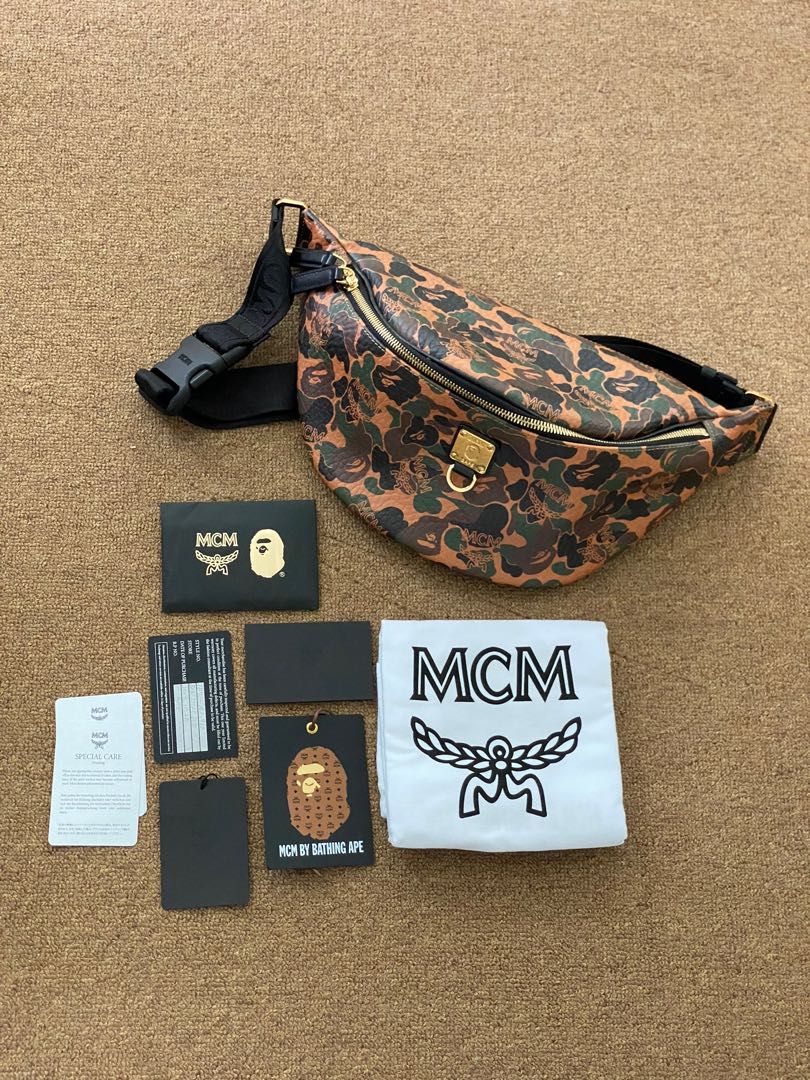 Mcm x bape limited edition waist pouch