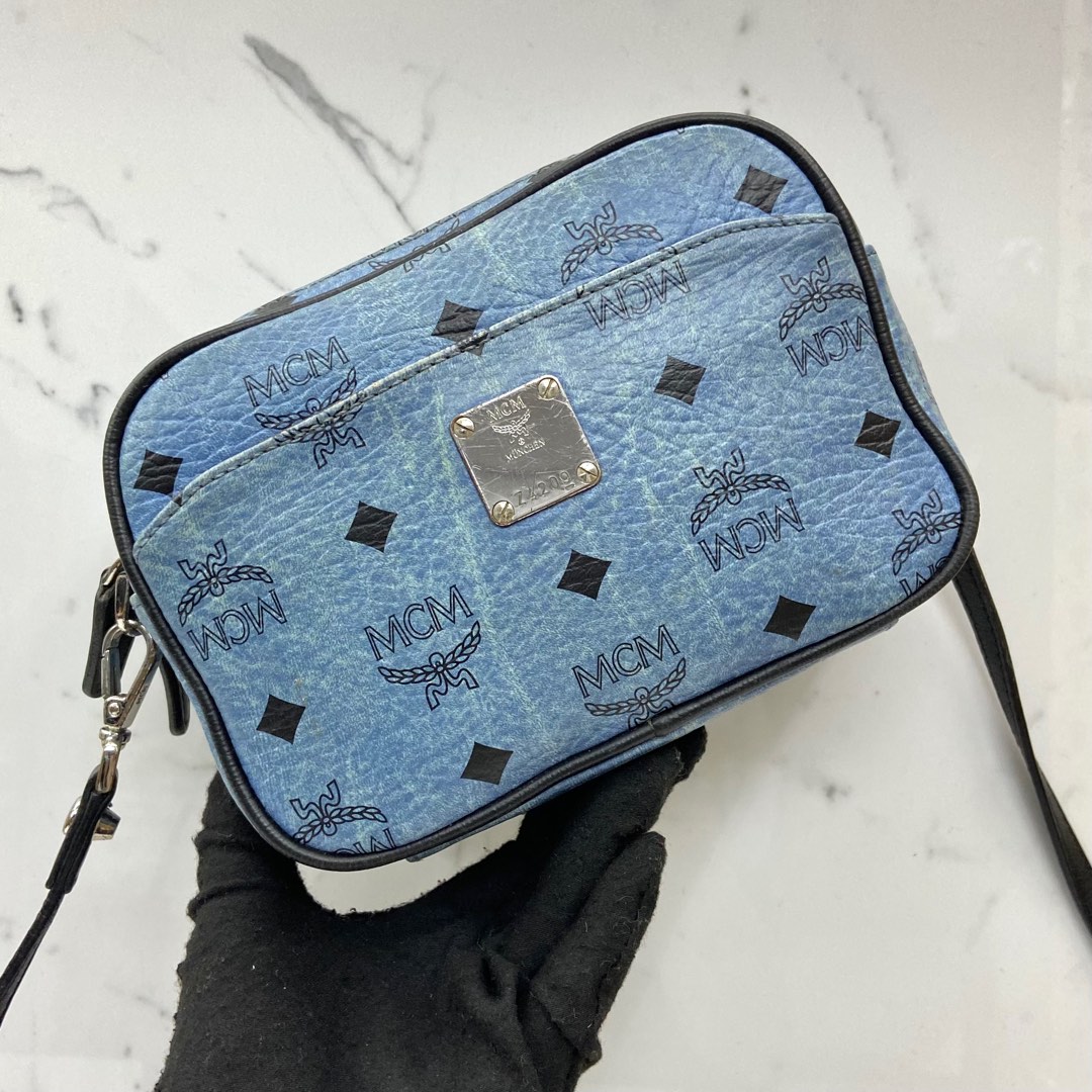 Mcm blue new arrivals bag