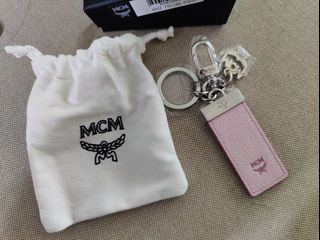 MCM Key chain ring Charm Gold Bag With Box and dust bag NEW