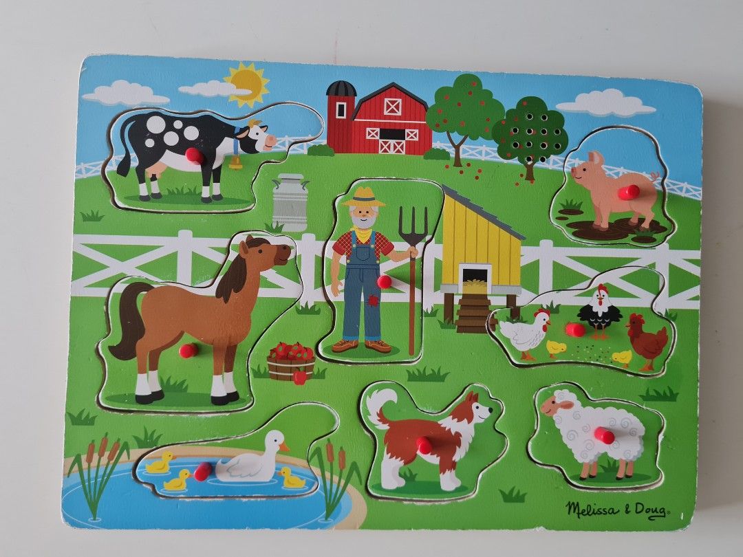 Melissa and Doug Old Macdonald puzzle Babies Kids Infant